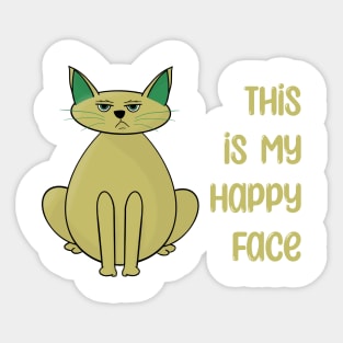 This Is My Happy Face Sticker